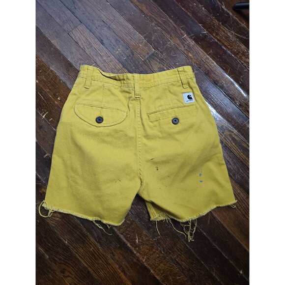 Carhartt Work in Progress Yellow Cut Off Shorts - Picture 8 of 15